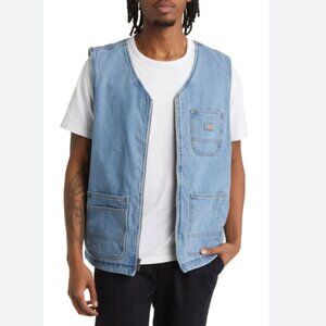 DICKIES / NWT Denim Zip Front Vest - XS